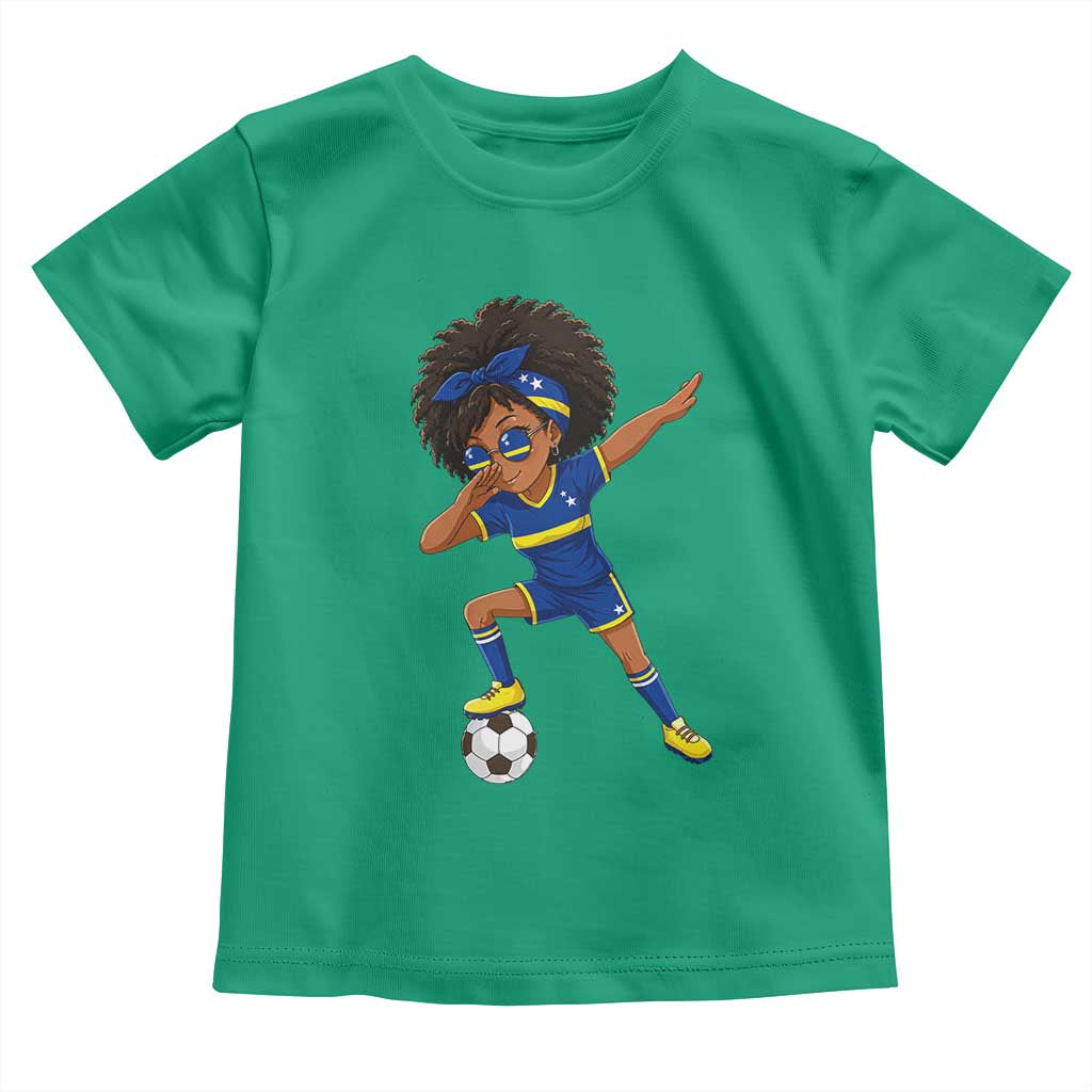 Funny Curacao Soccer Girl Toddler T Shirt Dabbing Football Fan Gift