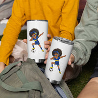 Funny Curacao Soccer Girl Tumbler Cup Dabbing Football Fan Gift