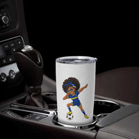 Funny Curacao Soccer Girl Tumbler Cup Dabbing Football Fan Gift