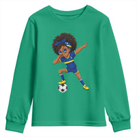 Funny Curacao Soccer Girl Youth Sweatshirt Dabbing Football Fan Gift