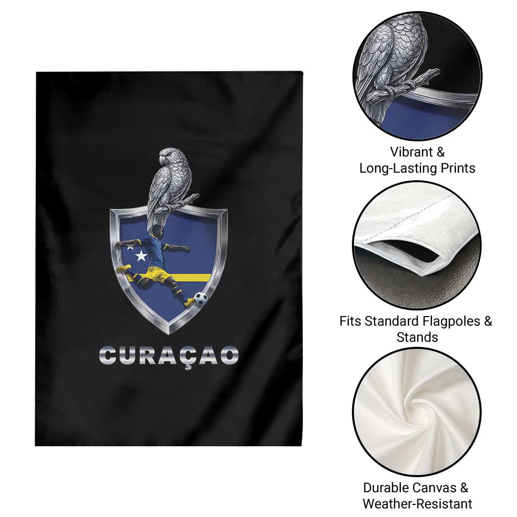 Supporting Curacao Soccer 2026 Garden Flag Caribbean Team Pride Gift