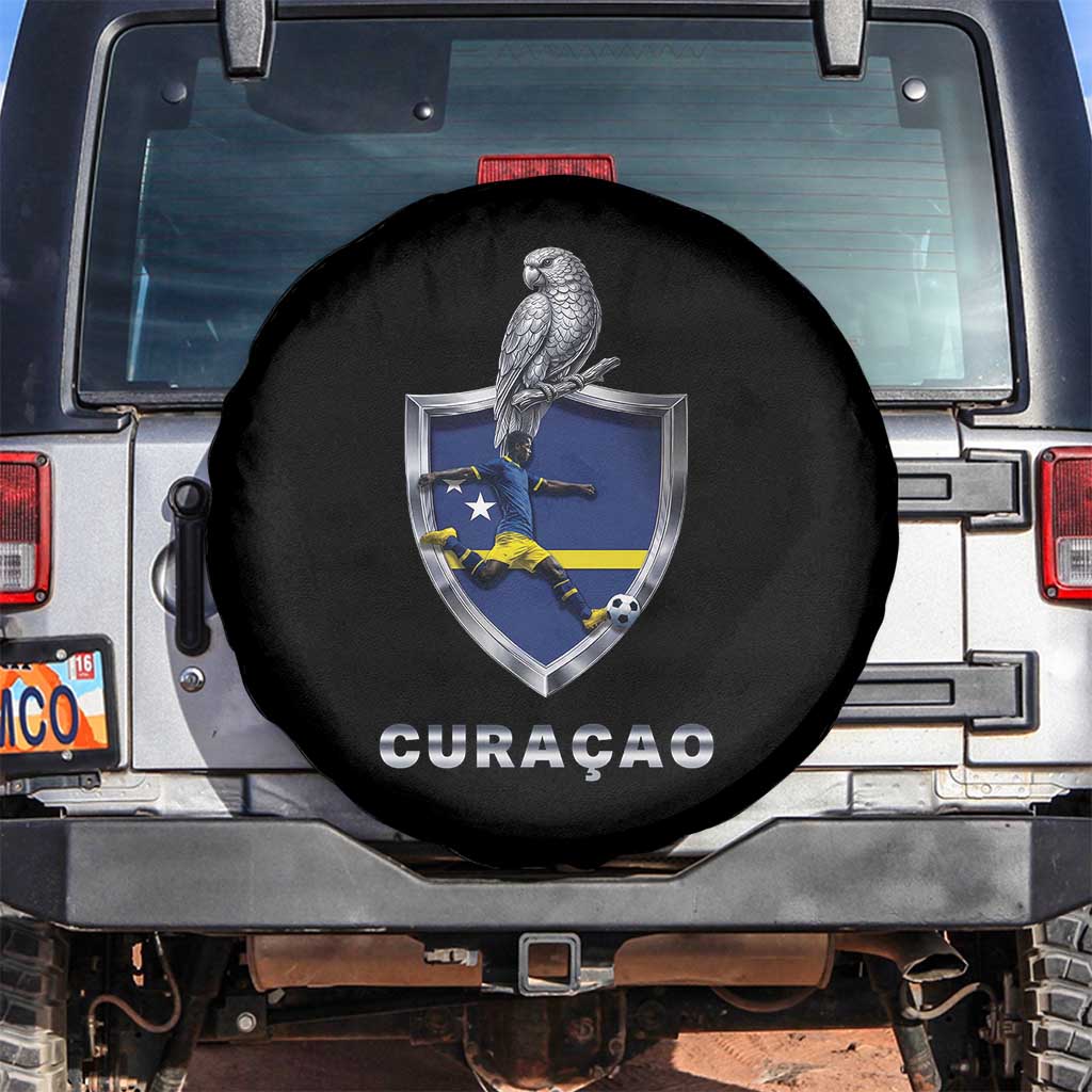 Supporting Curacao Soccer 2026 Spare Tire Cover Caribbean Team Pride Gift
