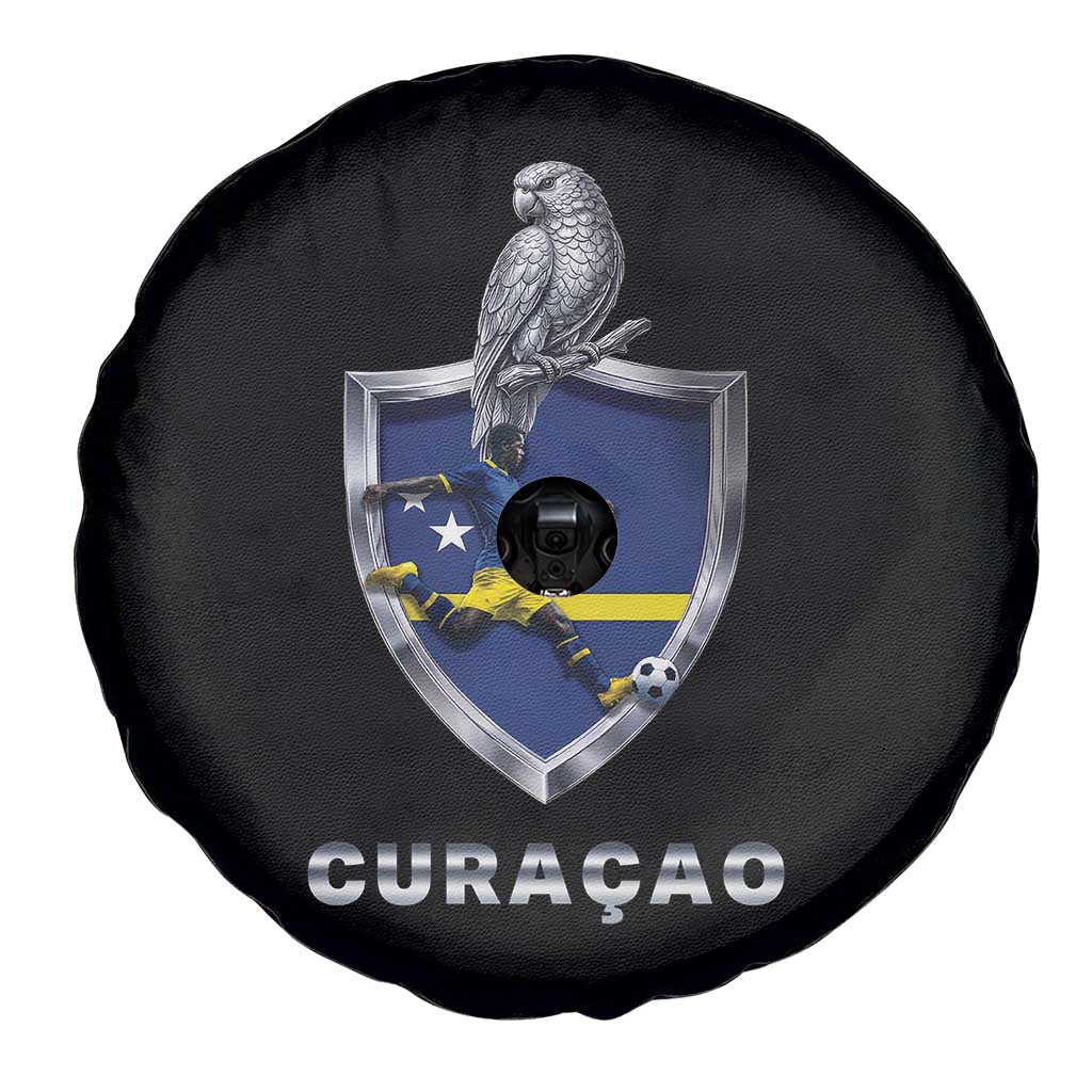 Supporting Curacao Soccer 2026 Spare Tire Cover Caribbean Team Pride Gift