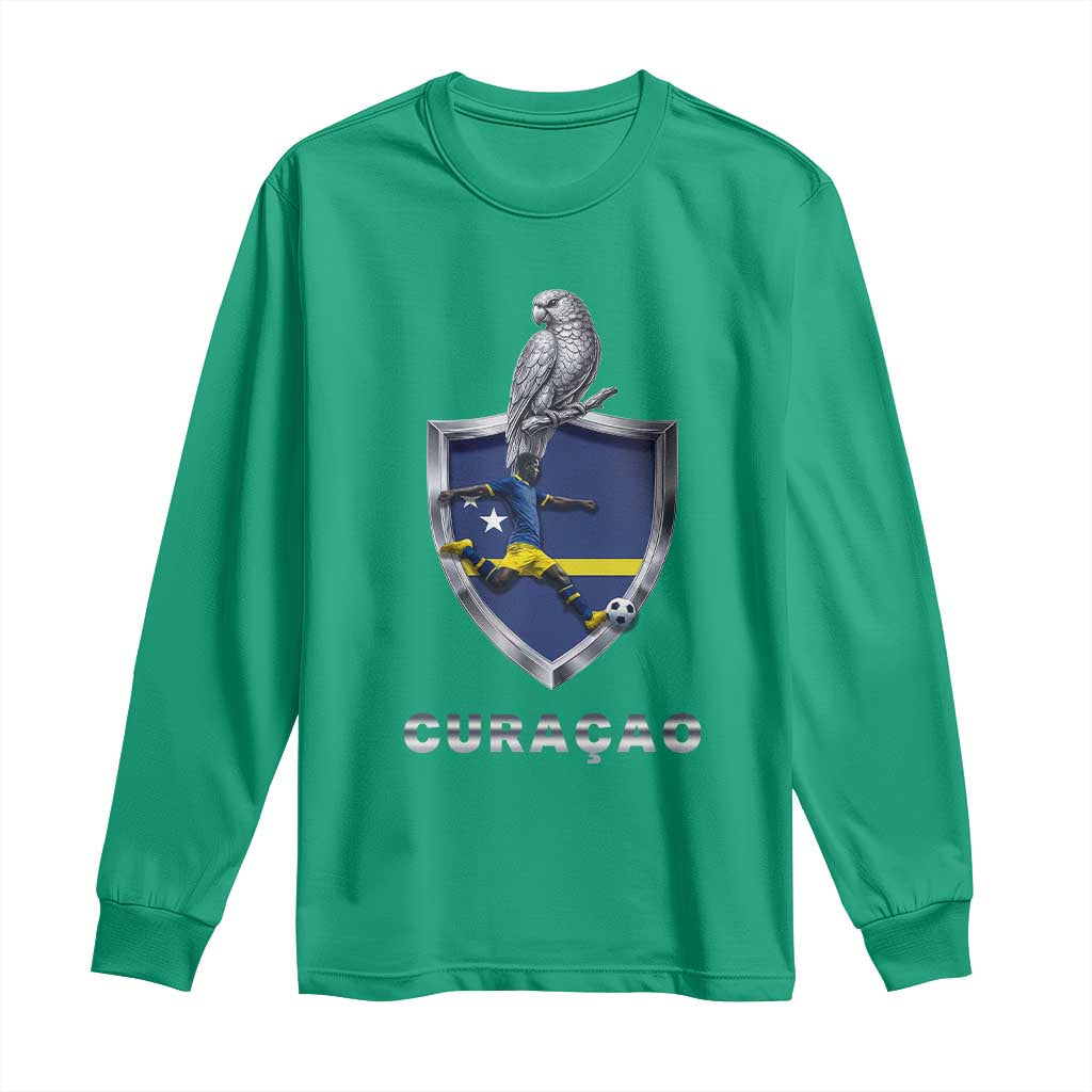 Supporting Curacao Soccer 2026 Long Sleeve Shirt Caribbean Team Pride Gift