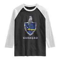 Supporting Curacao Soccer 2026 Raglan Shirt Caribbean Team Pride Gift