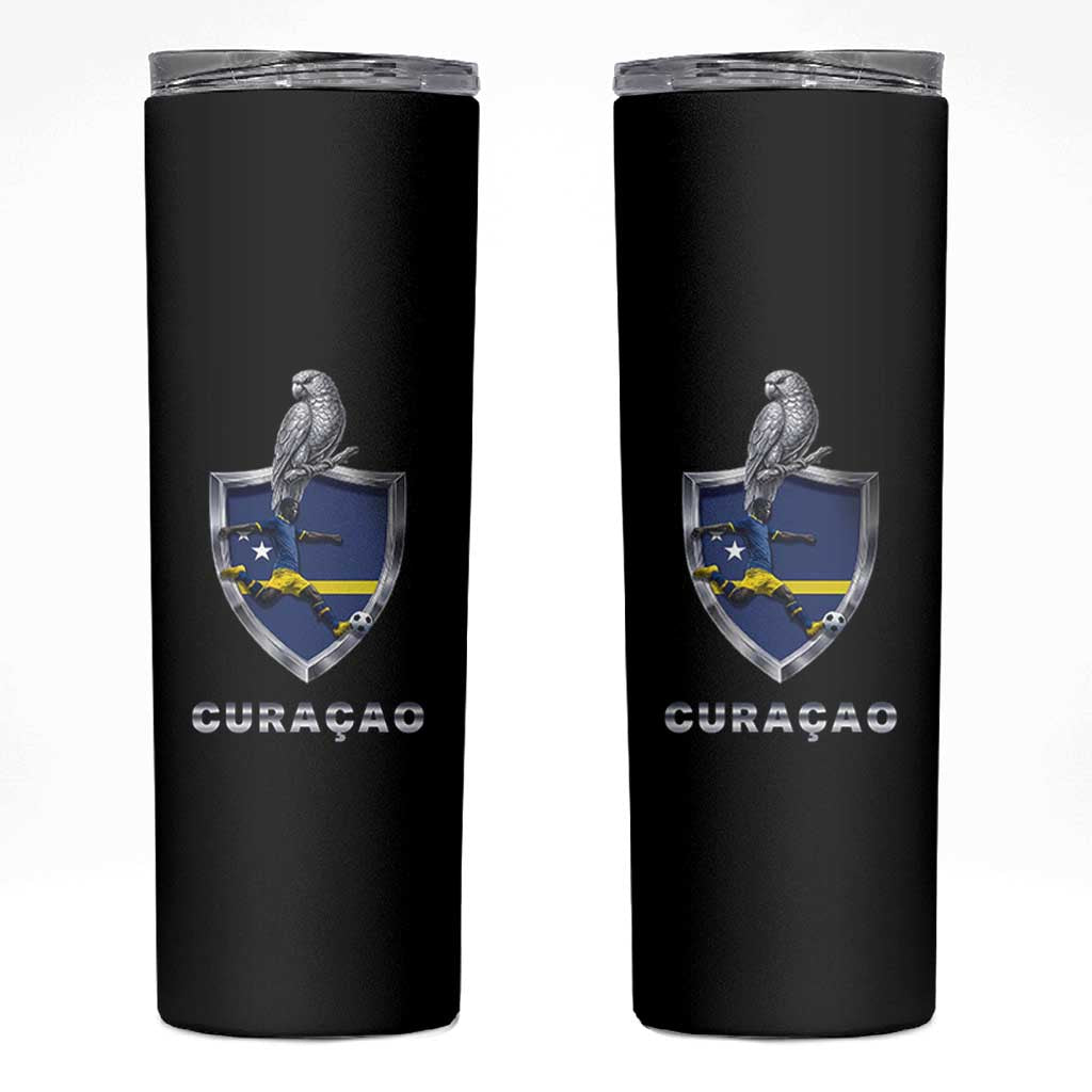 Supporting Curacao Soccer 2026 Skinny Tumbler Caribbean Team Pride Gift