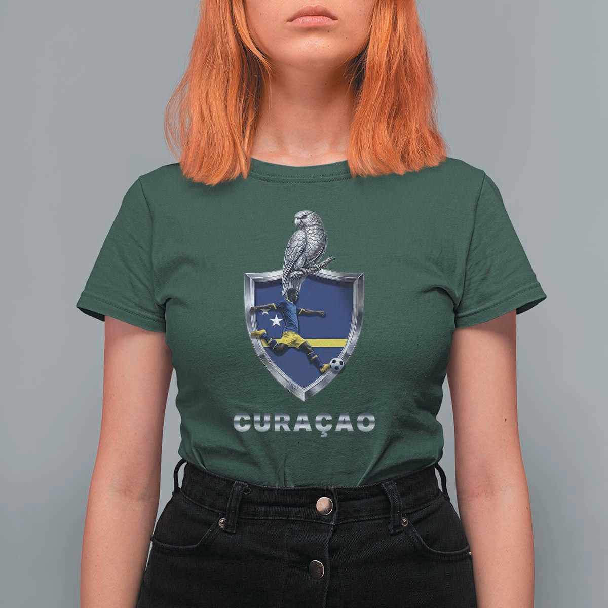 Supporting Curacao Soccer 2026 T Shirt For Women Caribbean Team Pride Gift