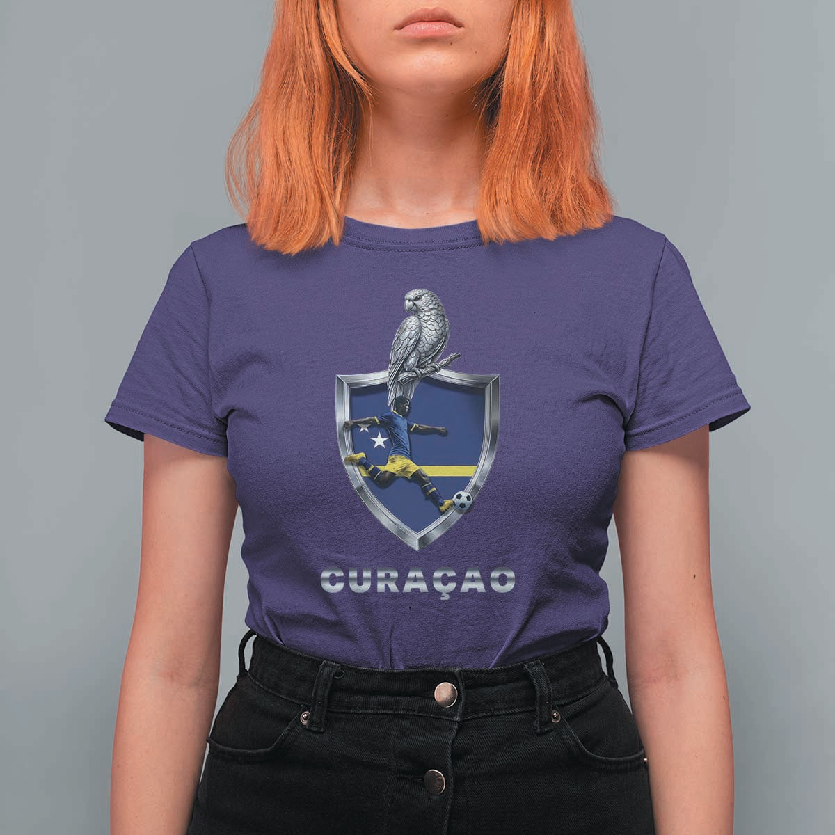 Supporting Curacao Soccer 2026 T Shirt For Women Caribbean Team Pride Gift