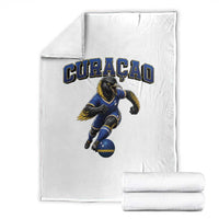 Funny Curacao Bird Soccer Lover Throw Blanket Caribbean Island Gift