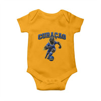 Funny Curacao Bird Soccer Lover Baby Onesie Caribbean Island Gift