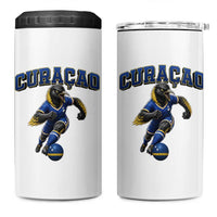 Funny Curacao Bird Soccer Lover 4 in 1 Can Cooler Tumbler Caribbean Island Gift