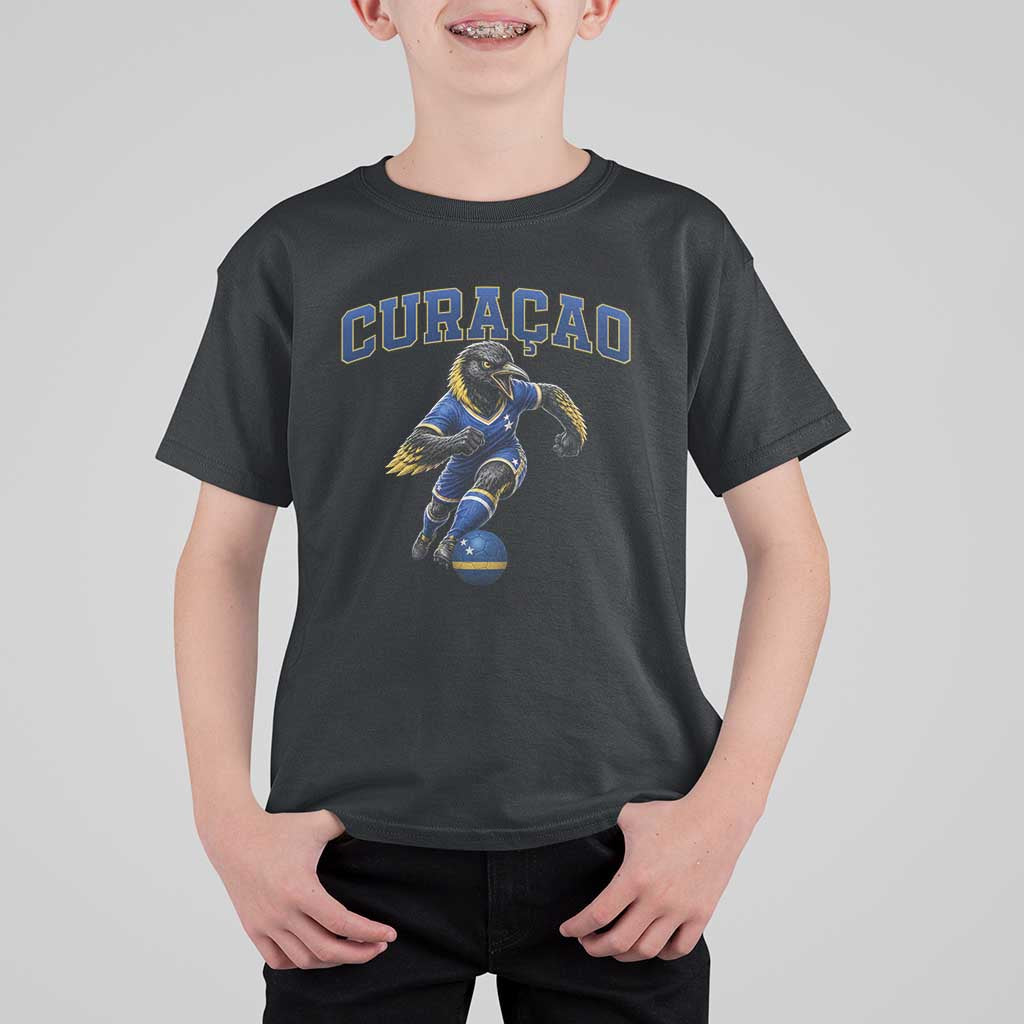 Funny Curacao Bird Soccer Lover T Shirt For Kid Caribbean Island Gift