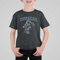 Funny Curacao Bird Soccer Lover T Shirt For Kid Caribbean Island Gift
