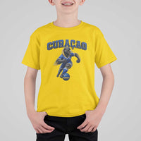 Funny Curacao Bird Soccer Lover T Shirt For Kid Caribbean Island Gift