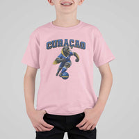 Funny Curacao Bird Soccer Lover T Shirt For Kid Caribbean Island Gift