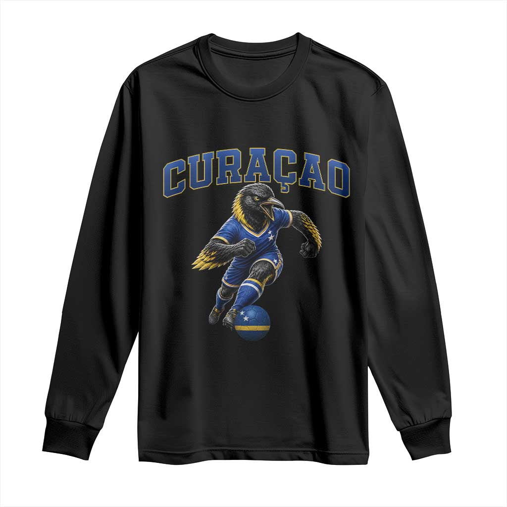 Funny Curacao Bird Soccer Lover Long Sleeve Shirt Caribbean Island Gift