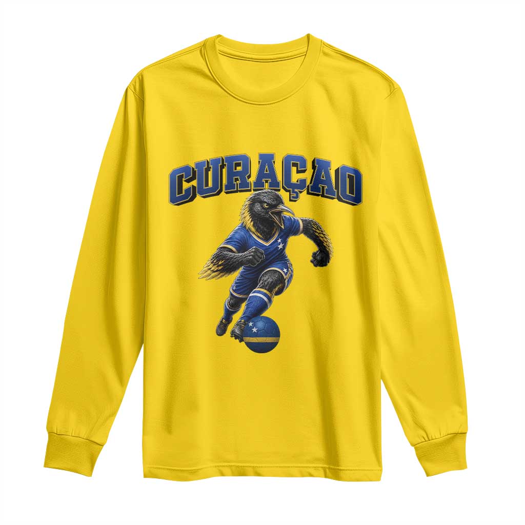 Funny Curacao Bird Soccer Lover Long Sleeve Shirt Caribbean Island Gift