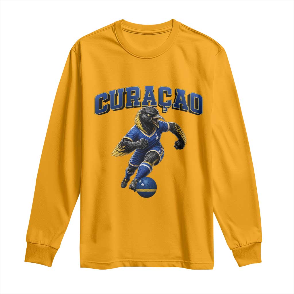 Funny Curacao Bird Soccer Lover Long Sleeve Shirt Caribbean Island Gift