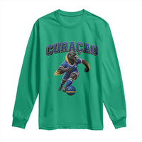 Funny Curacao Bird Soccer Lover Long Sleeve Shirt Caribbean Island Gift