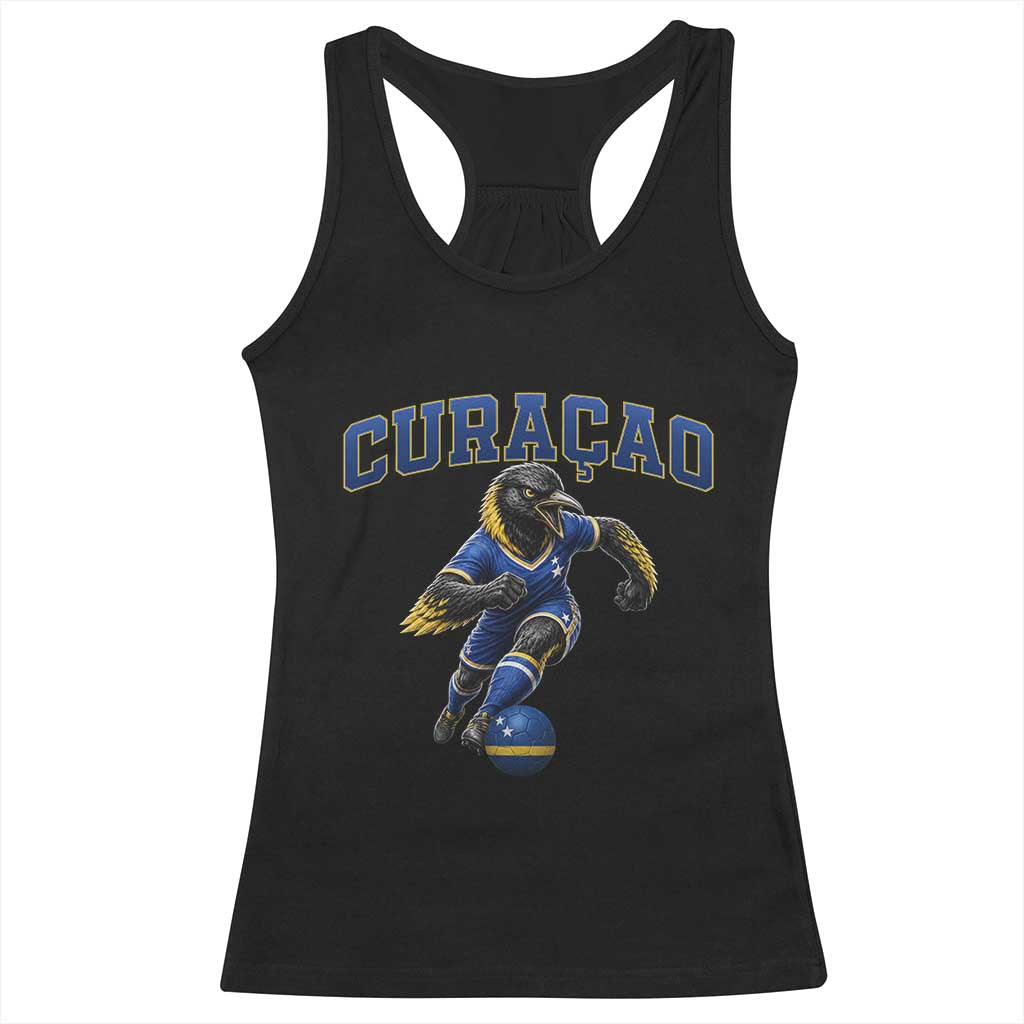 Funny Curacao Bird Soccer Lover Racerback Tank Top Caribbean Island Gift