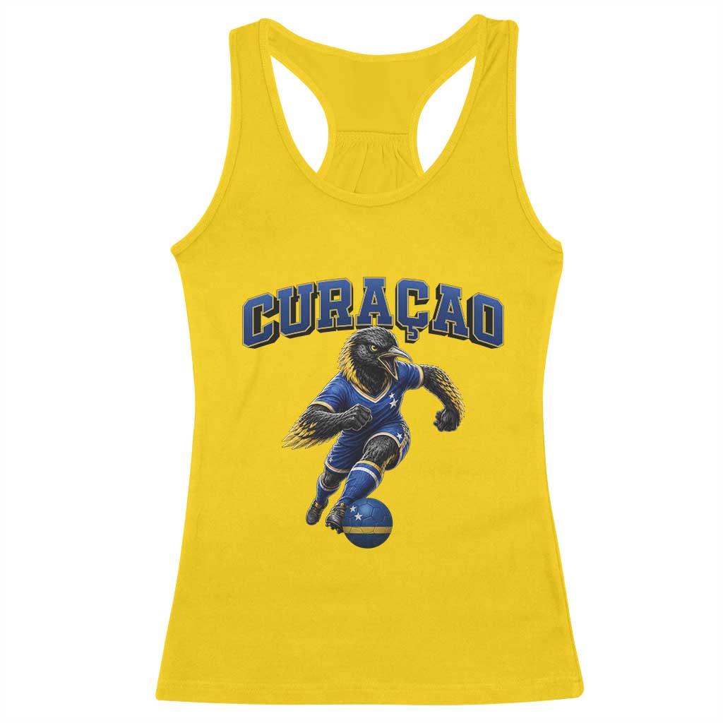 Funny Curacao Bird Soccer Lover Racerback Tank Top Caribbean Island Gift