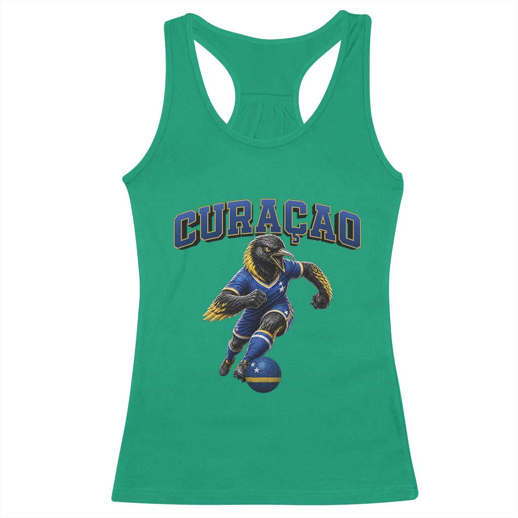 Funny Curacao Bird Soccer Lover Racerback Tank Top Caribbean Island Gift