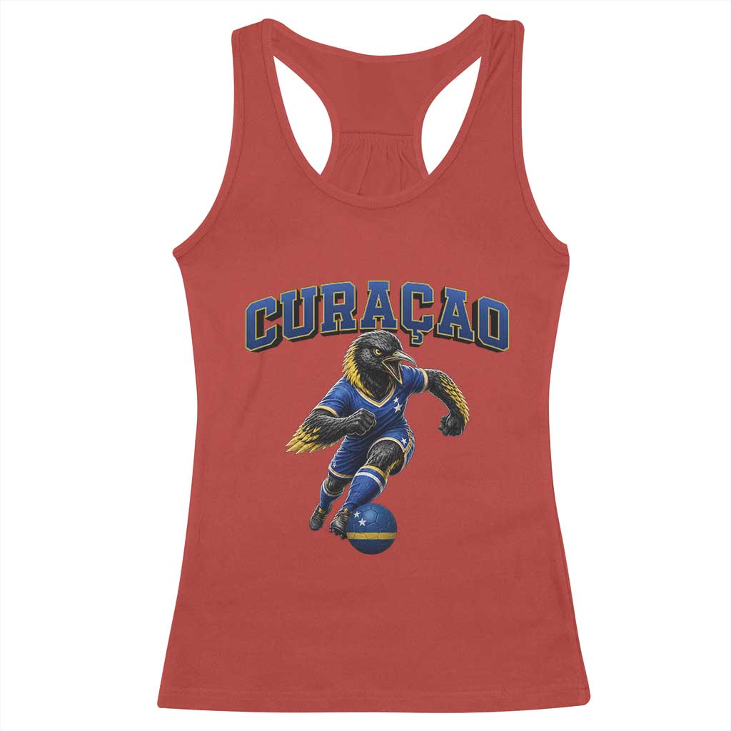 Funny Curacao Bird Soccer Lover Racerback Tank Top Caribbean Island Gift