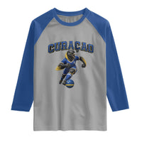 Funny Curacao Bird Soccer Lover Raglan Shirt Caribbean Island Gift