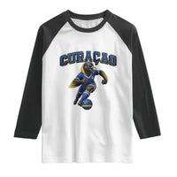 Funny Curacao Bird Soccer Lover Raglan Shirt Caribbean Island Gift