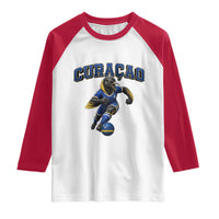 Funny Curacao Bird Soccer Lover Raglan Shirt Caribbean Island Gift