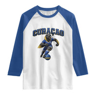 Funny Curacao Bird Soccer Lover Raglan Shirt Caribbean Island Gift