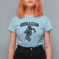 Funny Curacao Bird Soccer Lover T Shirt For Women Caribbean Island Gift