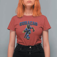 Funny Curacao Bird Soccer Lover T Shirt For Women Caribbean Island Gift