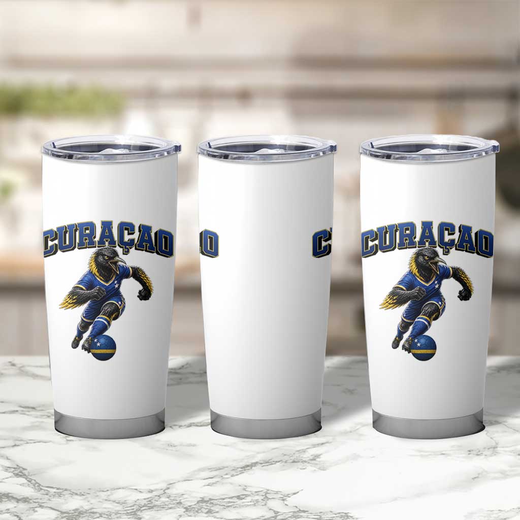 Funny Curacao Bird Soccer Lover Tumbler Cup Caribbean Island Gift