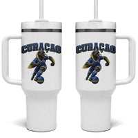 Funny Curacao Bird Soccer Lover Tumbler With Handle Caribbean Island Gift