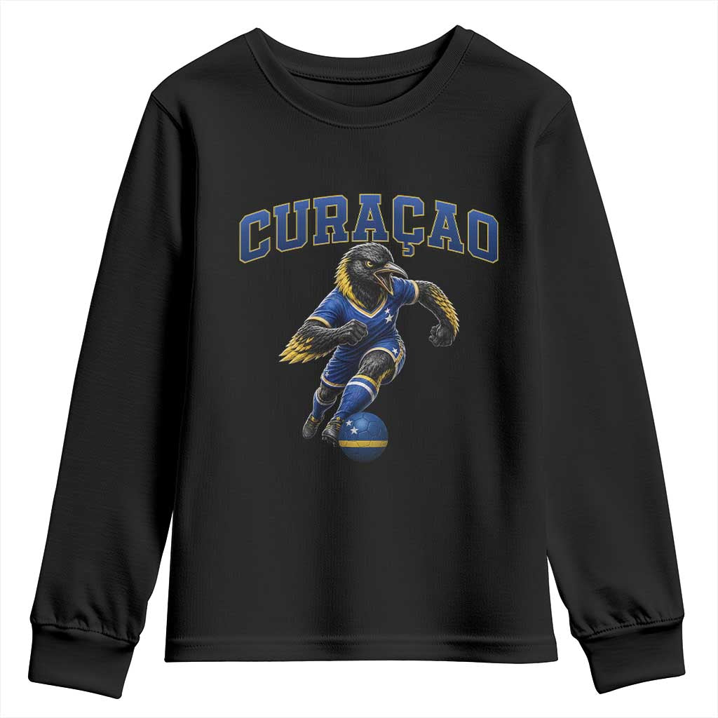 Funny Curacao Bird Soccer Lover Youth Sweatshirt Caribbean Island Gift