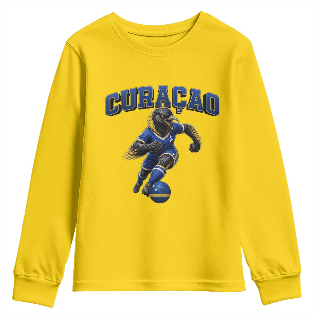 Funny Curacao Bird Soccer Lover Youth Sweatshirt Caribbean Island Gift