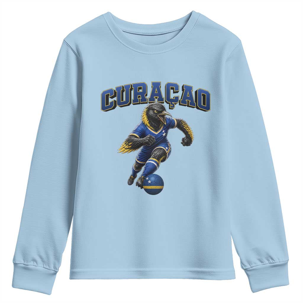 Funny Curacao Bird Soccer Lover Youth Sweatshirt Caribbean Island Gift