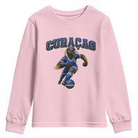 Funny Curacao Bird Soccer Lover Youth Sweatshirt Caribbean Island Gift