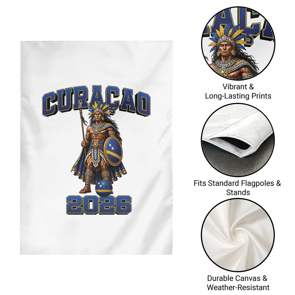 Curacao Warrior Football Fan Garden Flag Proud Island Game Day Gift