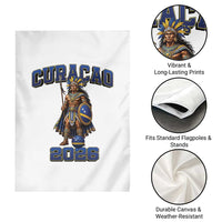Curacao Warrior Football Fan Garden Flag Proud Island Game Day Gift