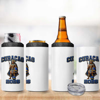 Curacao Warrior Football Fan 4 in 1 Can Cooler Tumbler Proud Island Game Day Gift