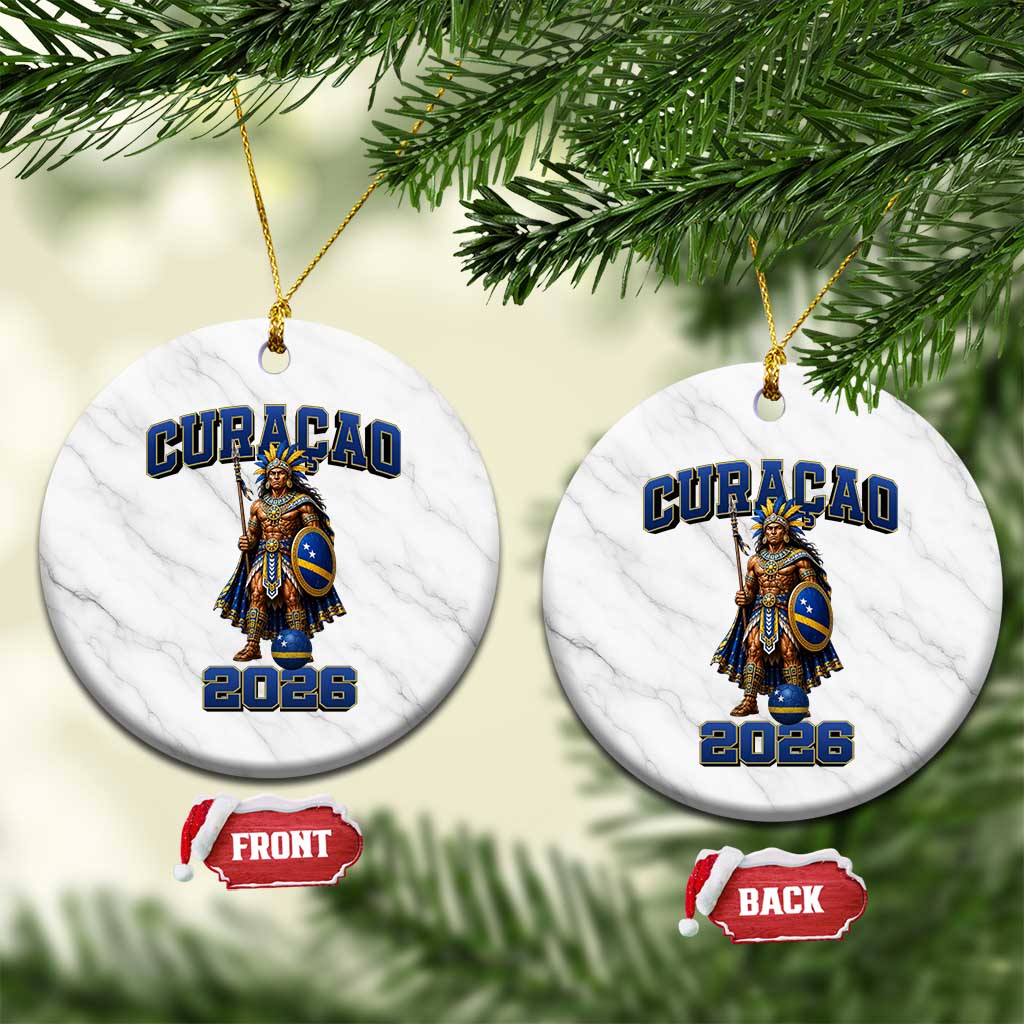Curacao Warrior Football Fan Ceramic Ornament Proud Island Game Day Gift