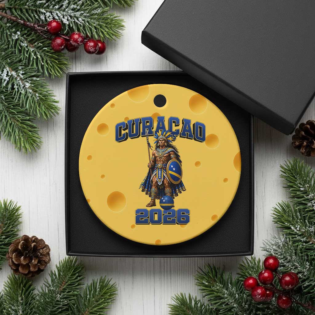 Curacao Warrior Football Fan Ceramic Ornament Proud Island Game Day Gift
