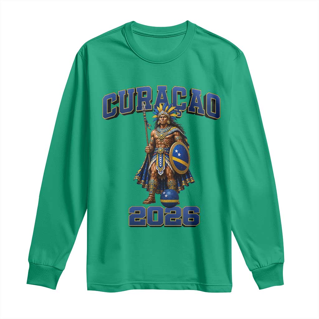 Curacao Warrior Football Fan Long Sleeve Shirt Proud Island Game Day Gift