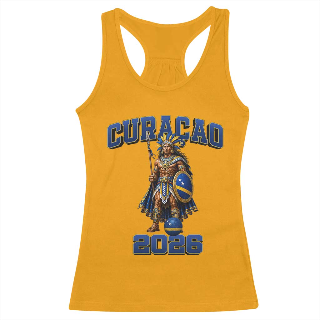 Curacao Warrior Football Fan Racerback Tank Top Proud Island Game Day Gift