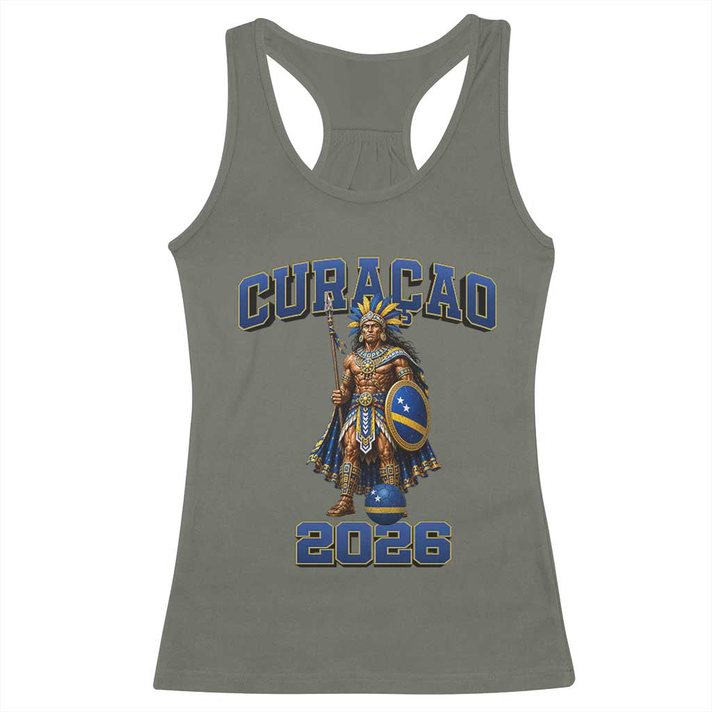 Curacao Warrior Football Fan Racerback Tank Top Proud Island Game Day Gift