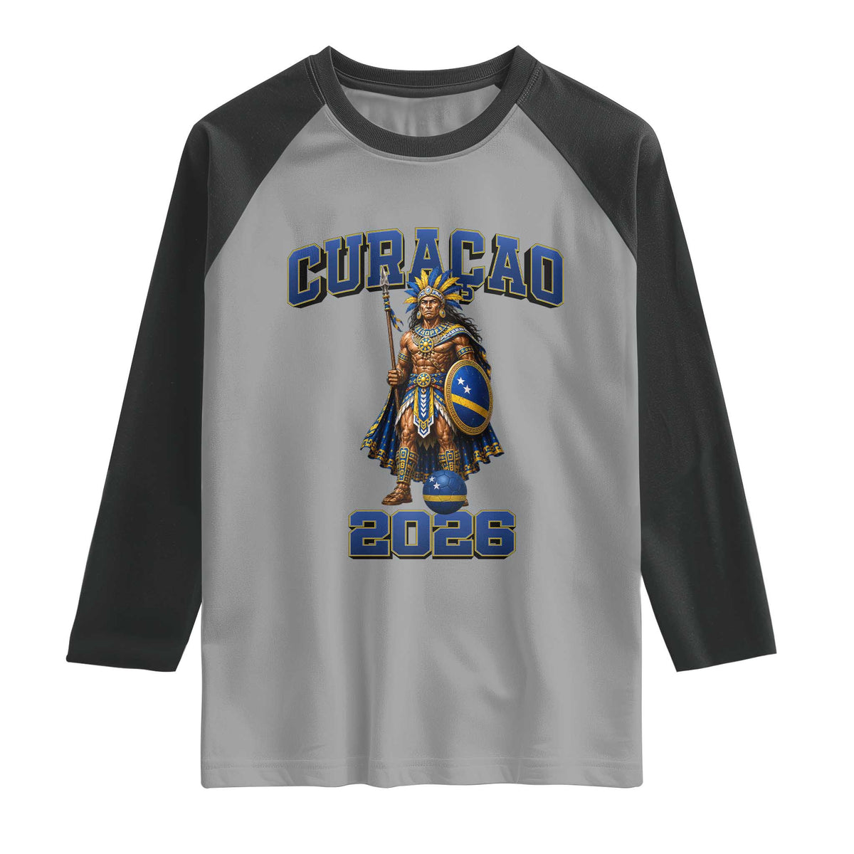 Curacao Warrior Football Fan Raglan Shirt Proud Island Game Day Gift