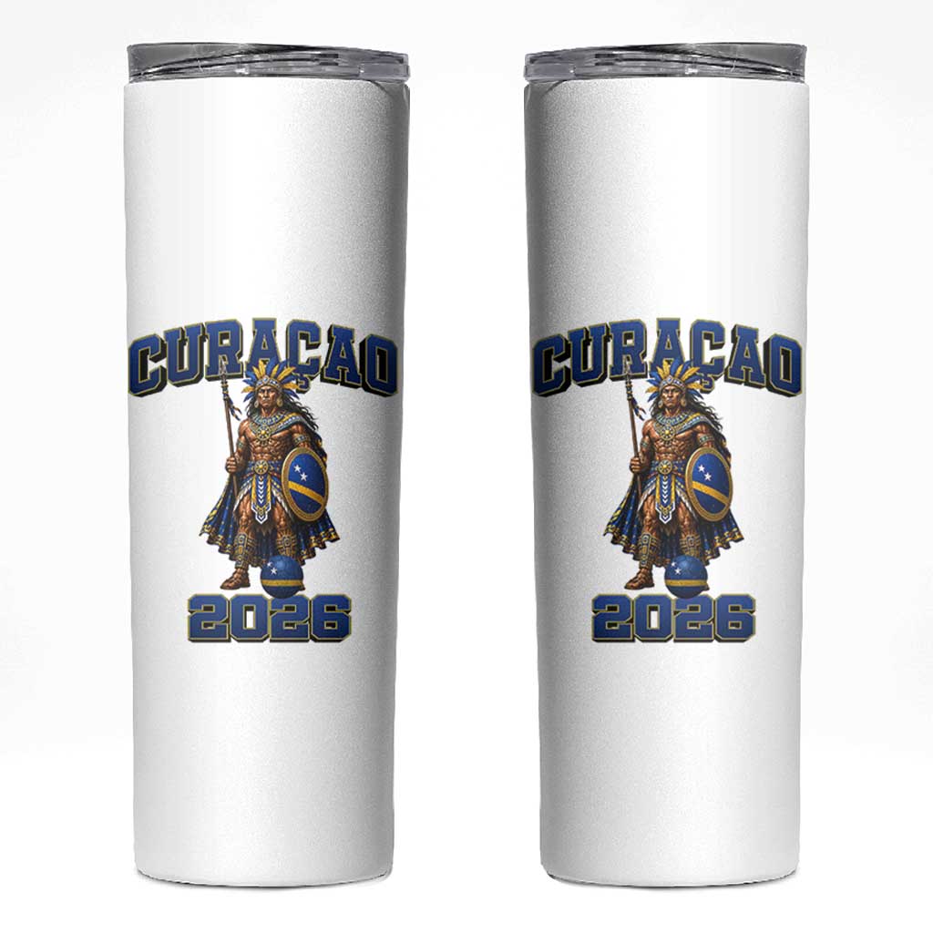 Curacao Warrior Football Fan Skinny Tumbler Proud Island Game Day Gift