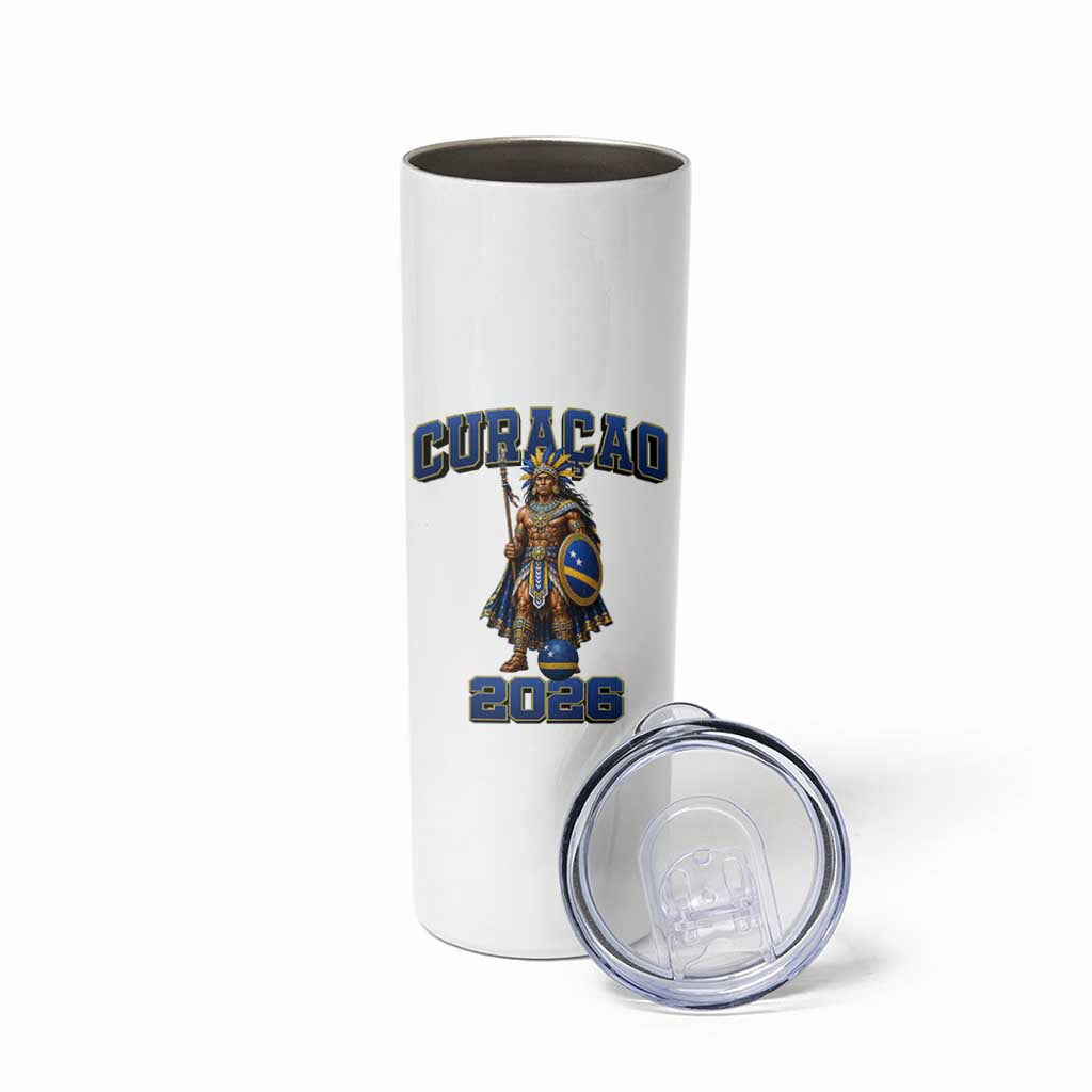 Curacao Warrior Football Fan Skinny Tumbler Proud Island Game Day Gift